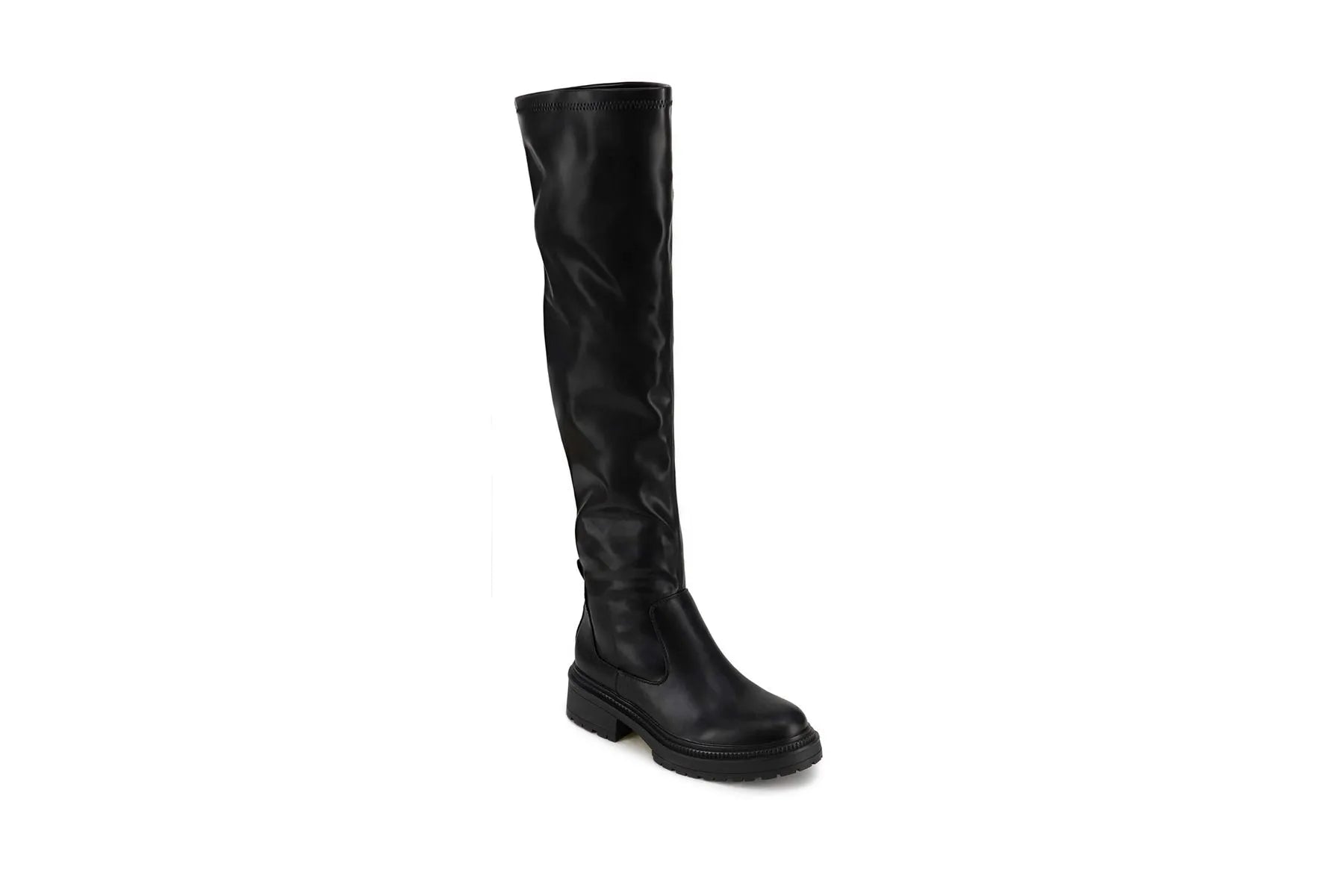 bota negra para mujer