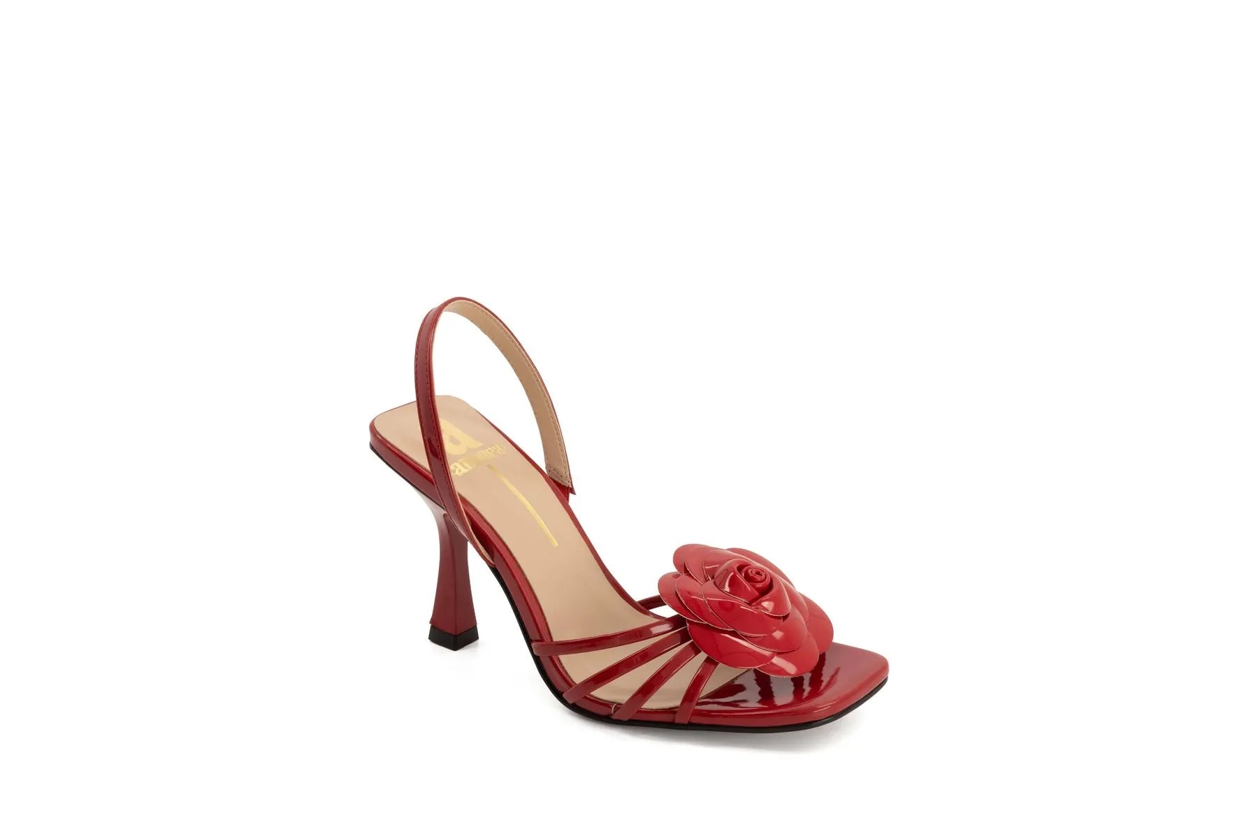 zapatilla color rojo para mujer