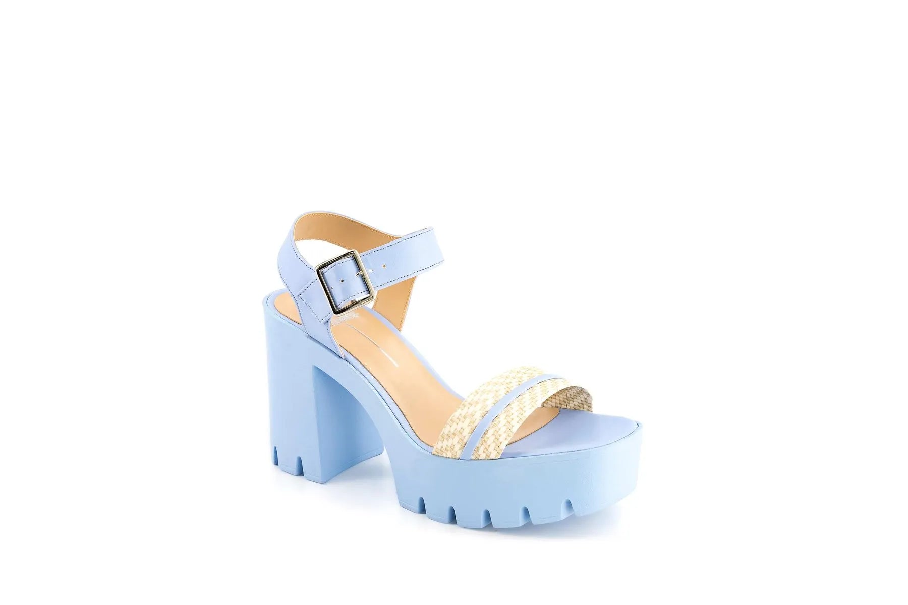 zapatilla color azul para mujer