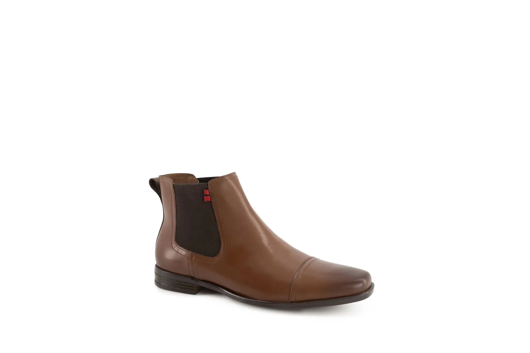Botin de piel color cafe claro