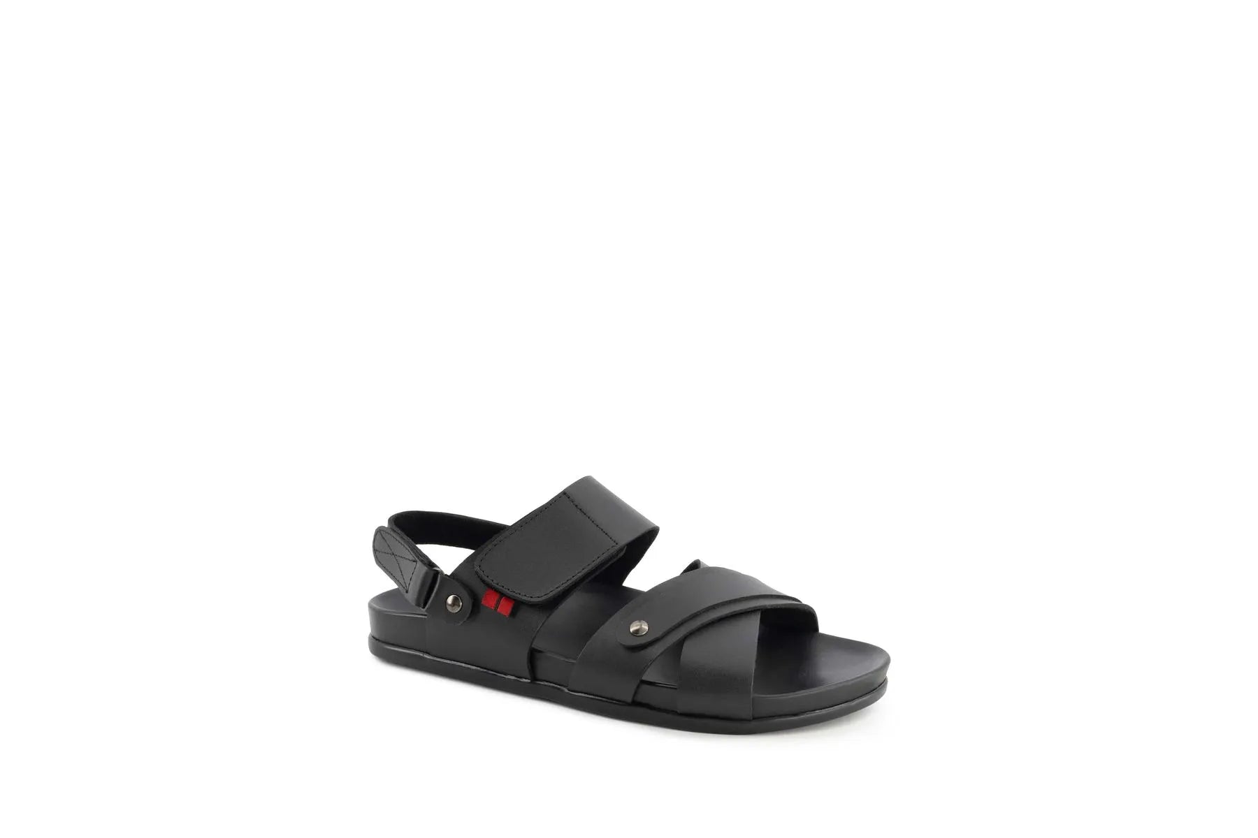 Sandalia de piel color negro