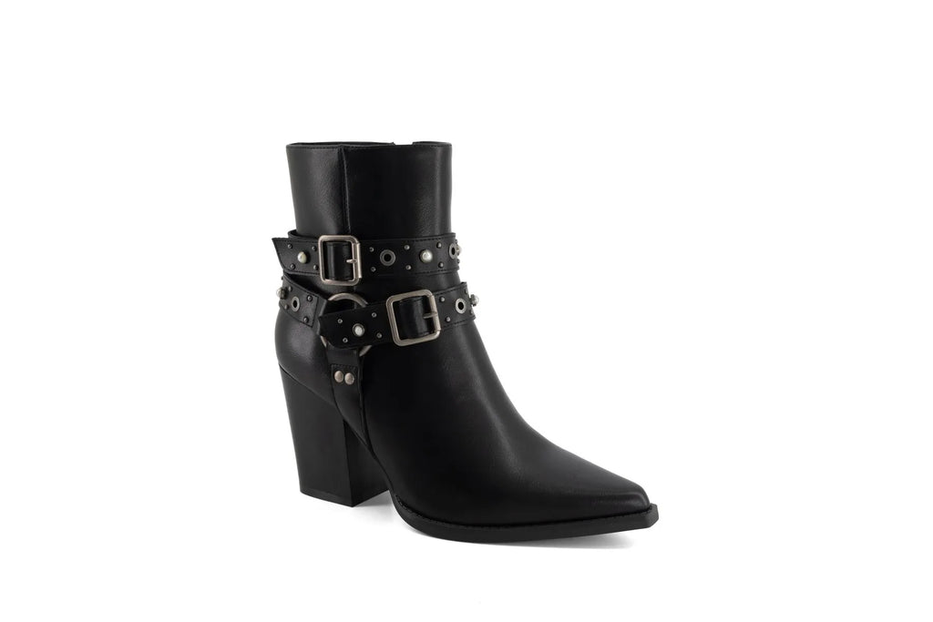 bota negra  para mujer