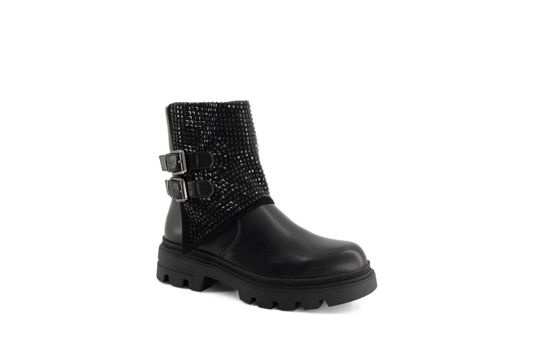 bota negra  para mujer