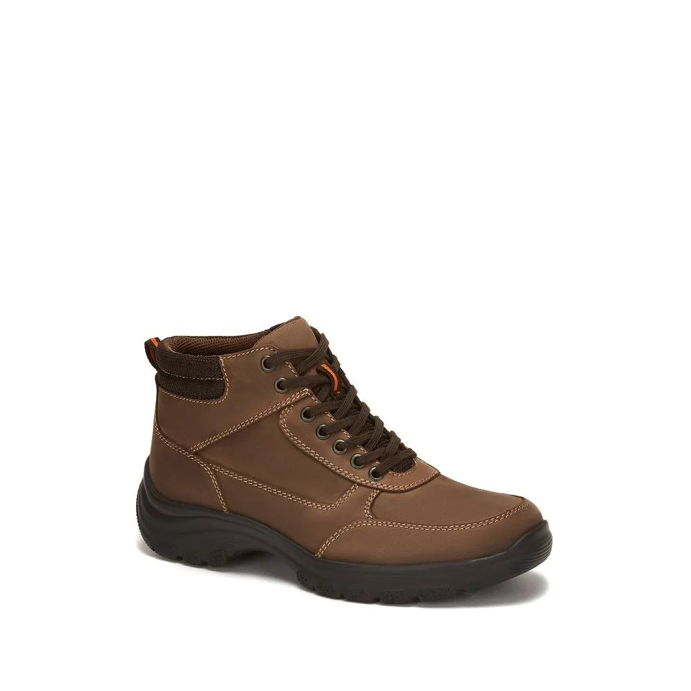 Botin de piel color cafe
